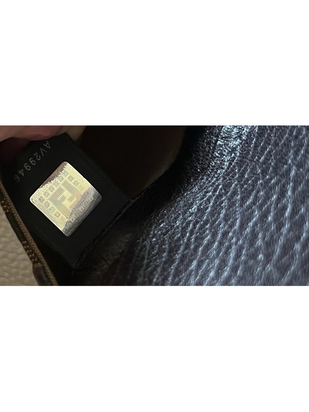 Fendi Brown Leather and Zucca Canvas Continental Wallet with Gold Plaque - Picture 7 of 13
